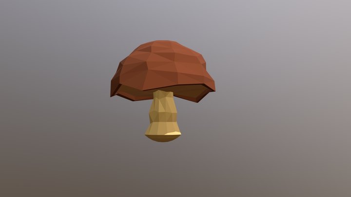 Low-poly mushroom 3D Model