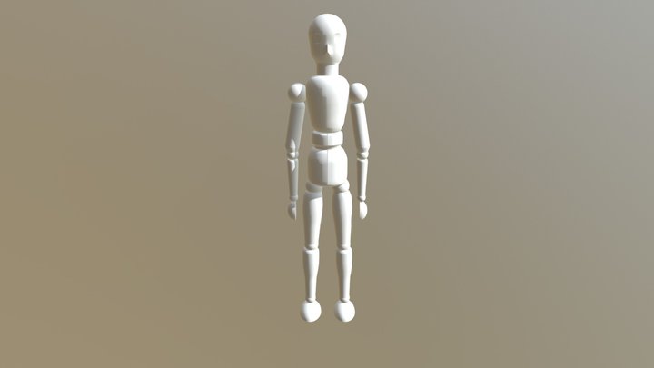 Wooden Larry@ Zombie Death 3D Model