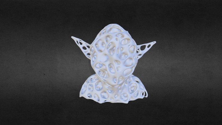 3D Voronoi Yoda - By Dizingof 3D Model