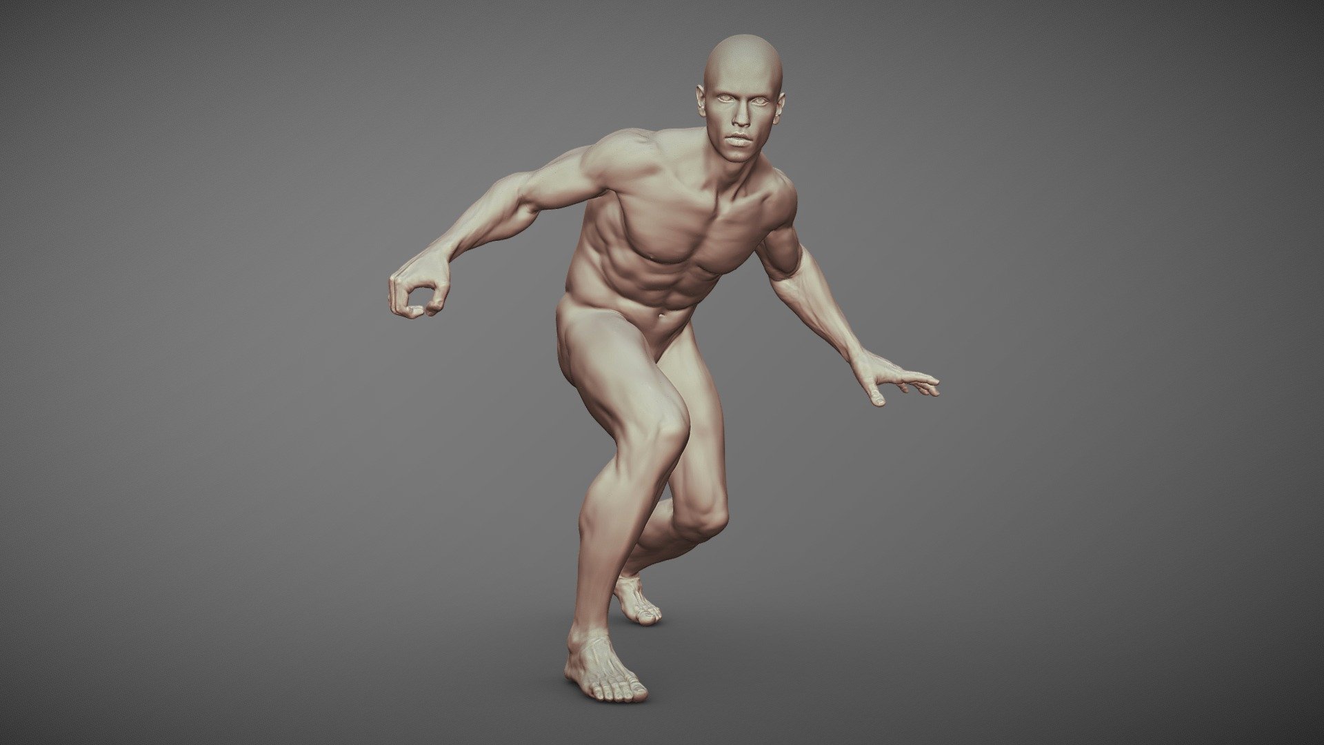 Male Full Body Sculpt Pose 13 — Sketchfab embed 3D viewer