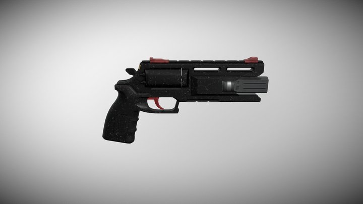 Revolver_Black 3D Model