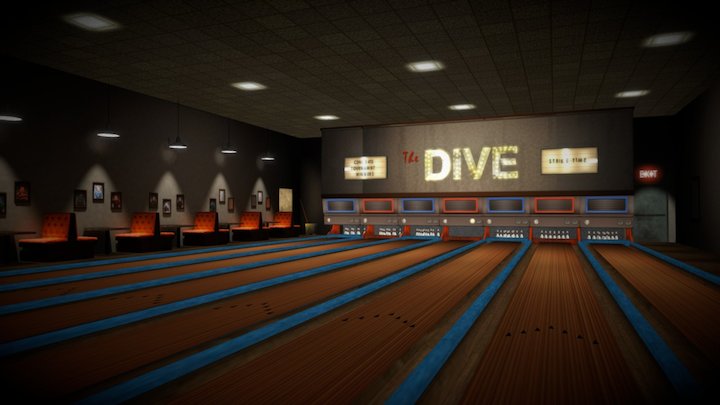 The Dive Bowling Alley 3D Model