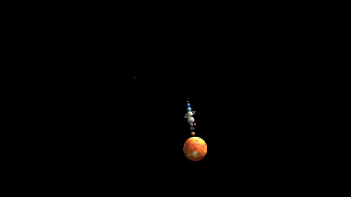 Solar System Animation 3D Model