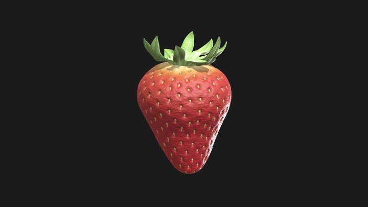 Realistic Strawberry 3D Model 3D Model