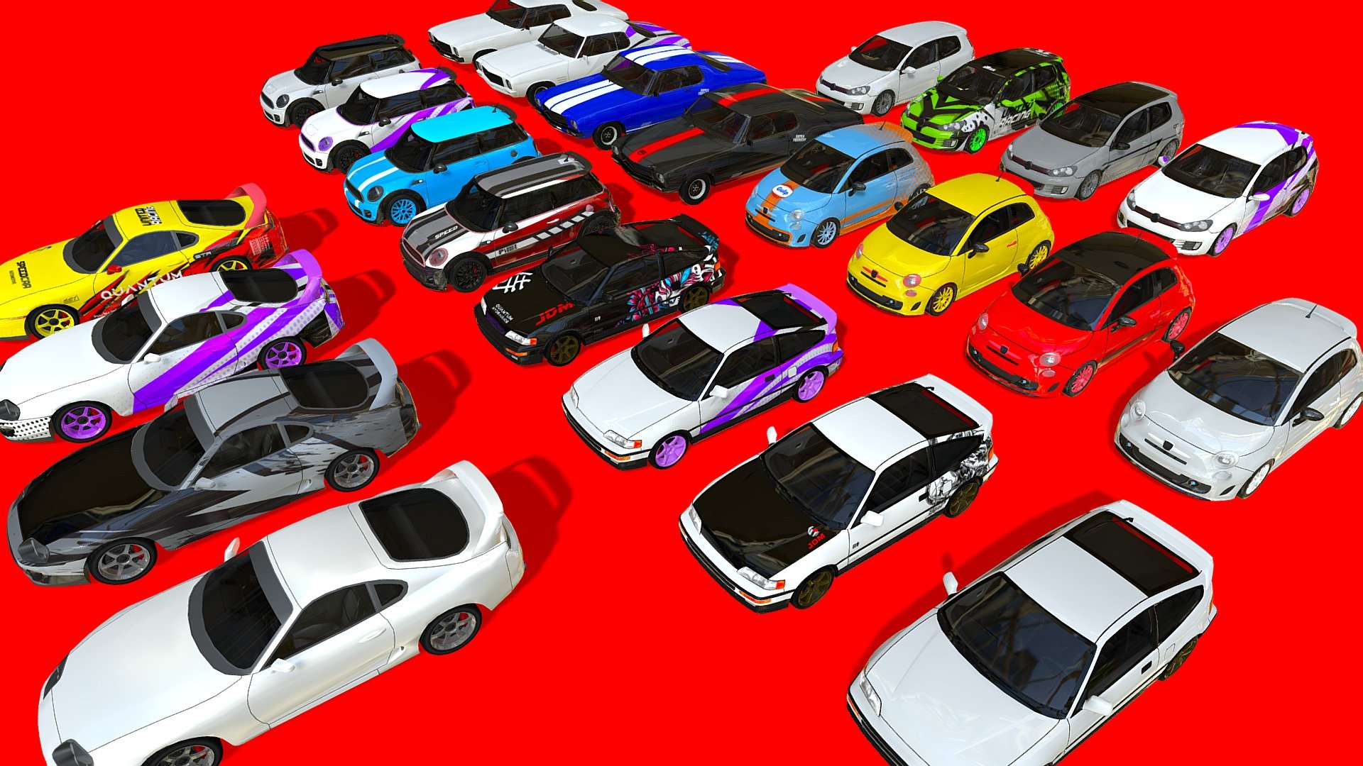 Cars Pack with Interior - Buy Royalty Free 3D model by Zero Grid ...