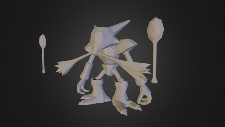 Alakazam Pixelmon 3D Model