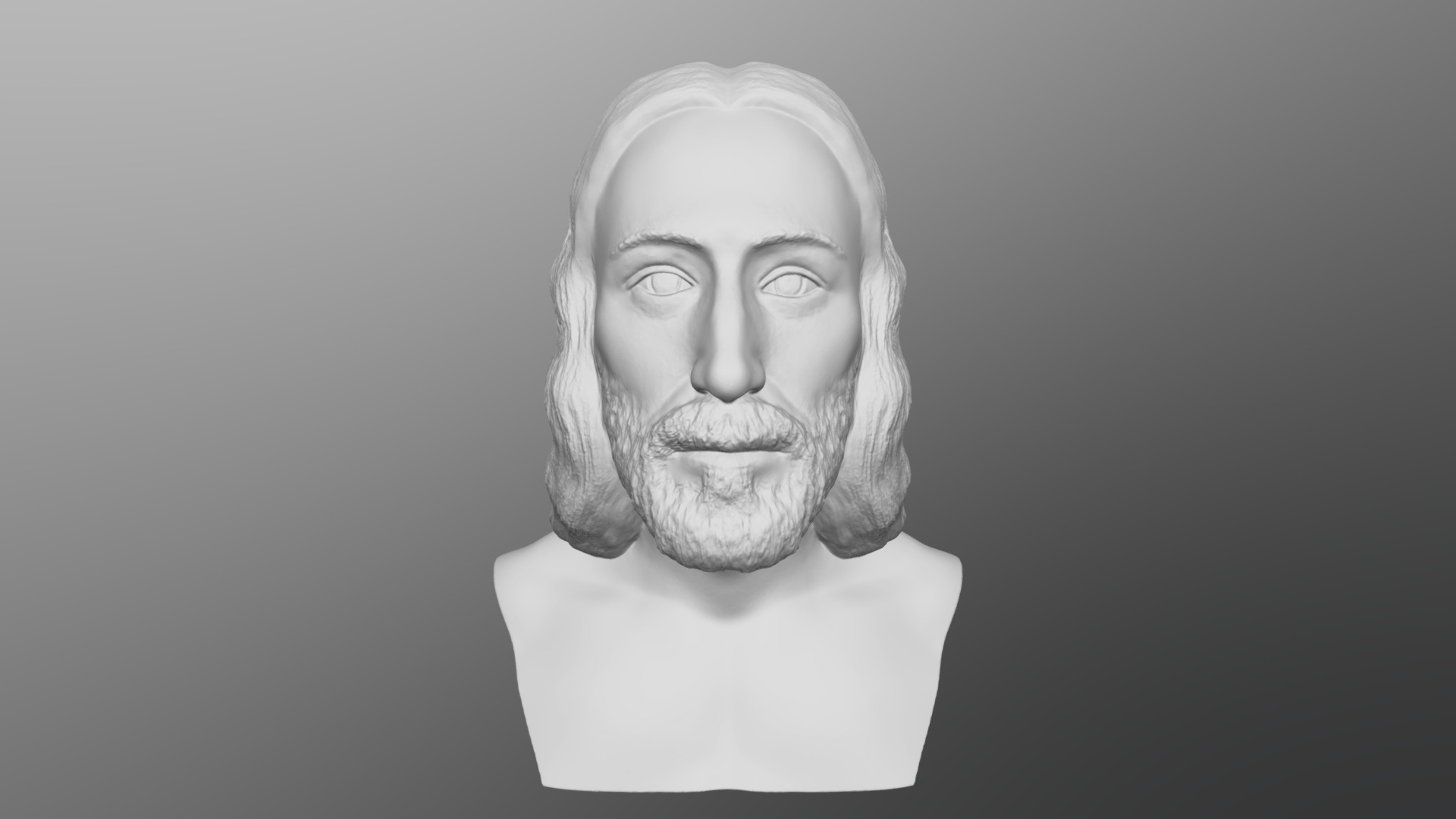 3D model Jesus reconstruction based on Shroud of Turin - This is a 3D model of the Jesus reconstruction based on Shroud of Turin. The 3D model is about a statue of a person.