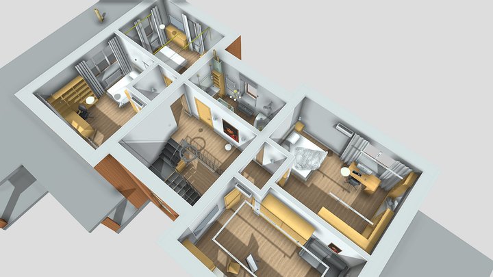 Вяткино_Проект_2_Этаж 3D Model