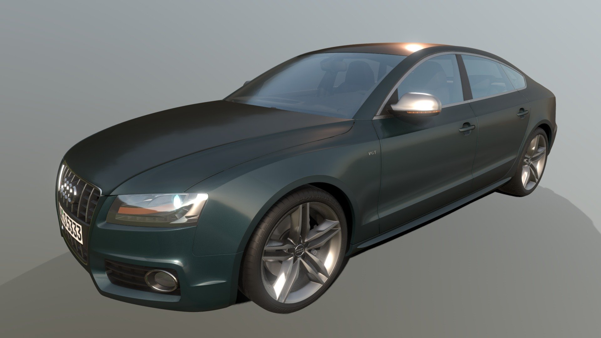 Audi S5 Sportback yuxdesign high polygon model