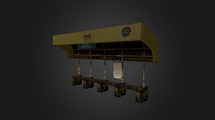 Bus Stop 3D Model