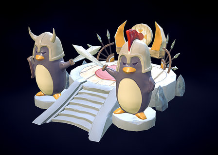 Du Pingvinai 3D Model