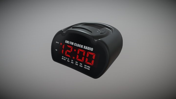 Digital Clock Radio 3D Model