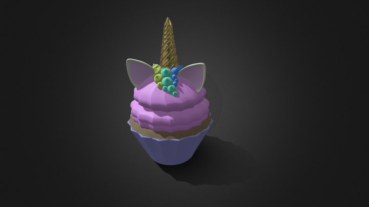 cupcake unicorn 3D Model