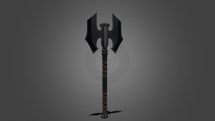Two-faced Great axe 3D Model