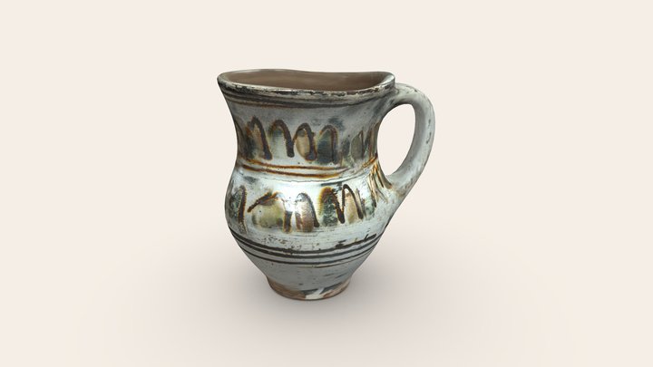 Глечик з рослинним орнаментом BC0185 3D Model