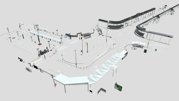 numazu_In front of the station 3D Model