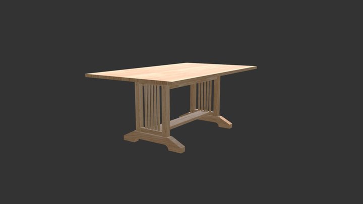 New Traditions Trestle Table 3D Model