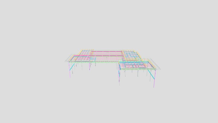 3D ESTRUTURA METALICA STAND REV03 3D Model