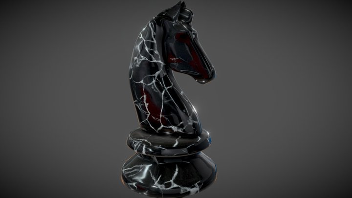 Chess Piece: Knight (Horse) 3D Model