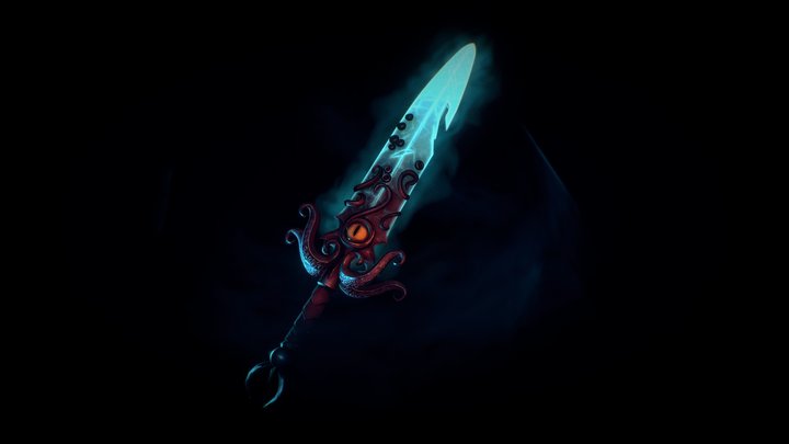 Kraken's Wrath Stylized Sword: Practice piece 3D Model