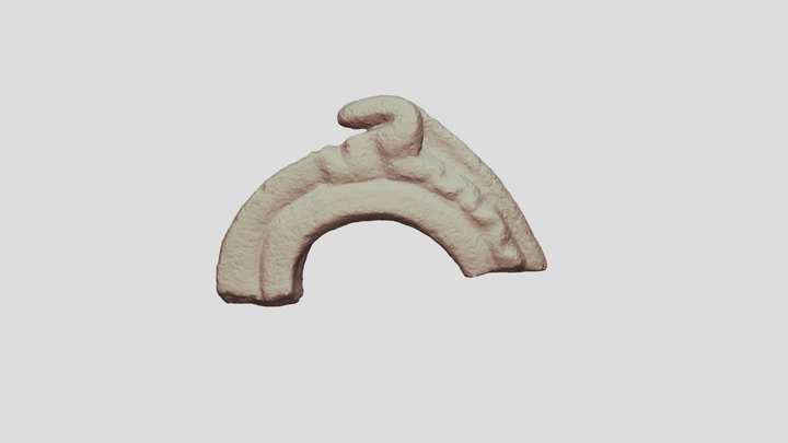 北原C遺跡出土土器破片・ヘビ装飾 3D Model