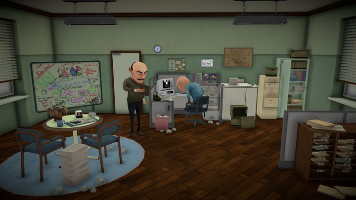 A day at the office (Chaotic) 3D Model