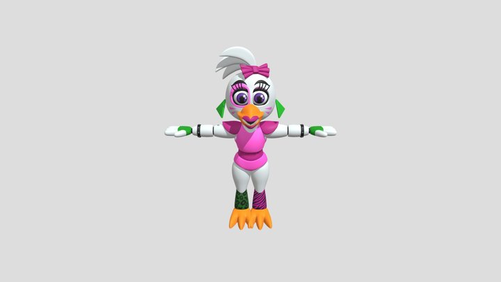 Adventure Glamrock Chica 3D Model