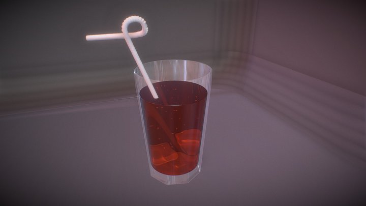 A large iced drink 3D Model