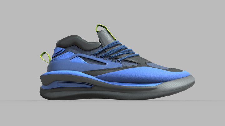 Manual Upload Fresco Shoe Baked Lights 3D Model