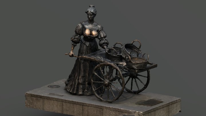 Molly Malone Statue 3D Model