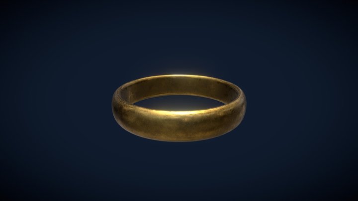 Old Golden Ring - Low Poly PBR Model 3D Model