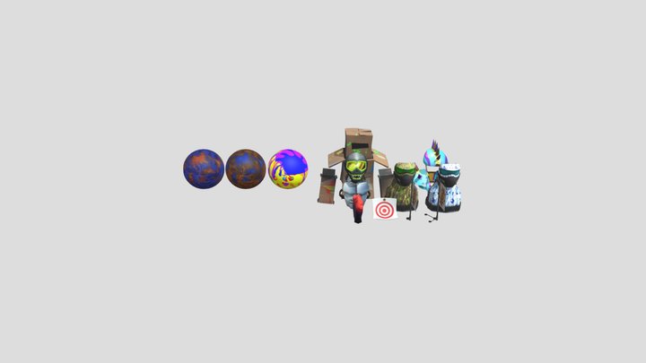 Gorilla tag paintbrawl 3D Model