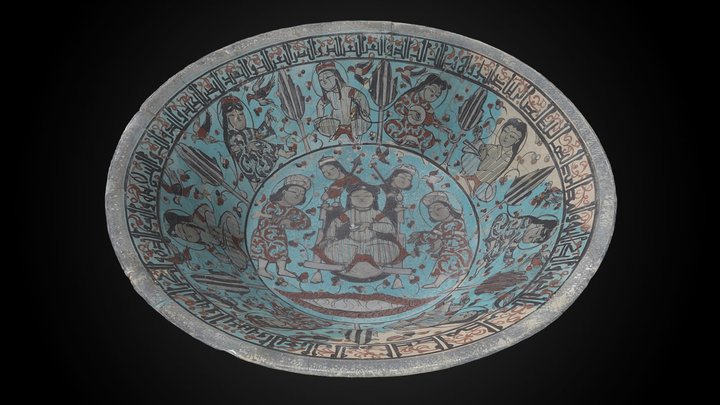 Mina'i 'Bowl Depicting a Seated King,' 12th C CE – Kostenloses 3D-Modell STL