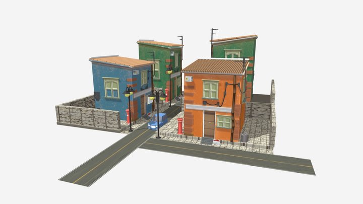 stylized house 3D Model