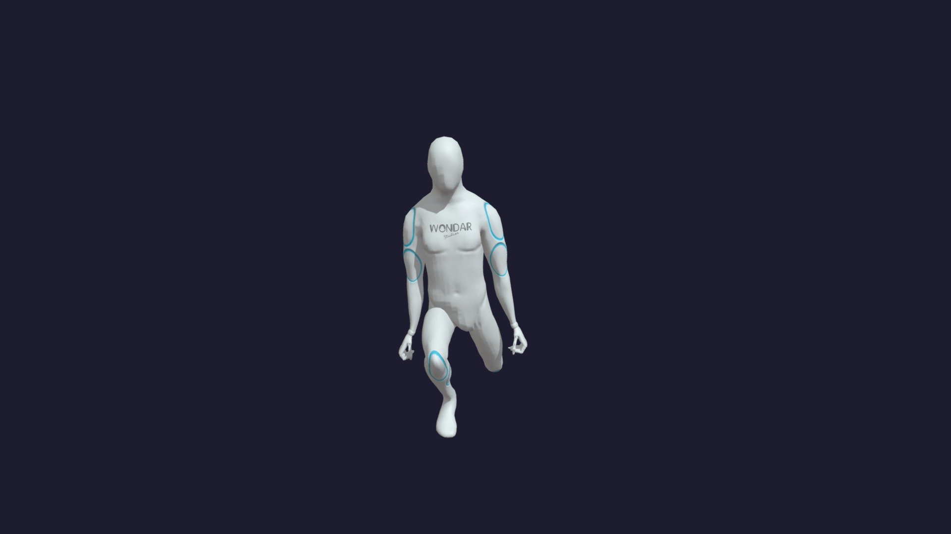 Double lunge forward — Sketchfab embed 3D viewer