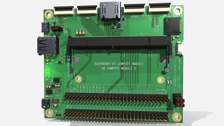 Raspberry Compute Module IO Board V3 3D Model