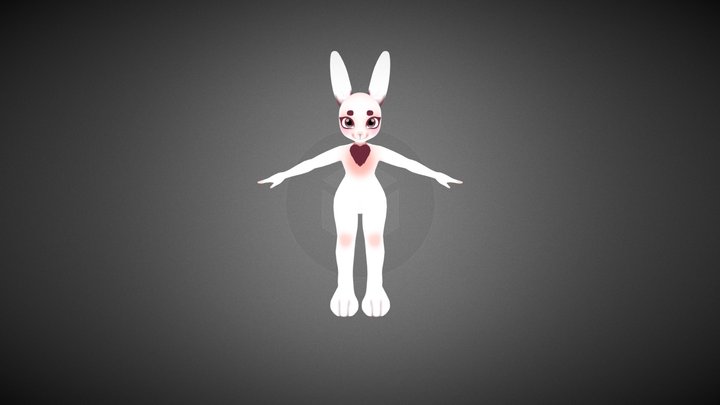 Vrchat Bunny Rabbit 3D Model