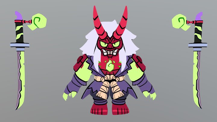 Oni Kenji Brawl Stars 3d Model 3D Model