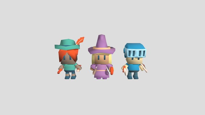 Tiny Heroes 3D Model