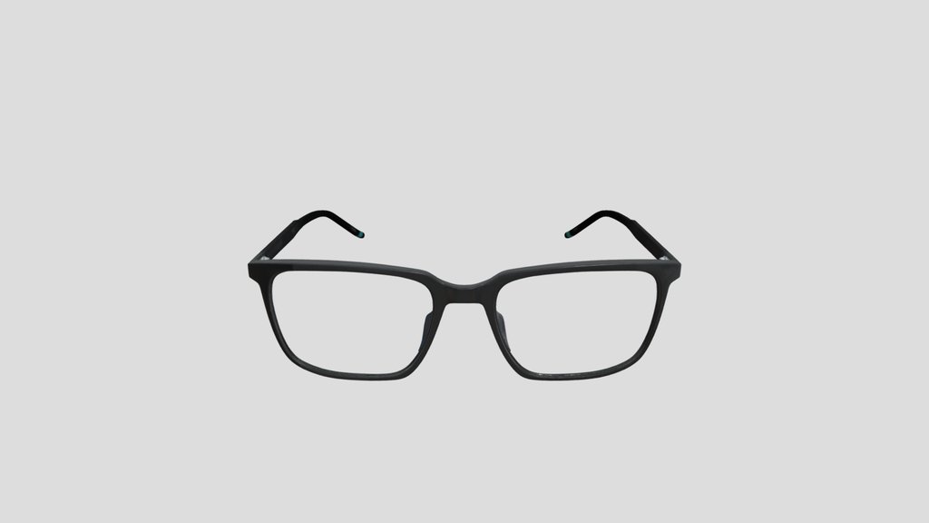 Black rectangular eyeglasses