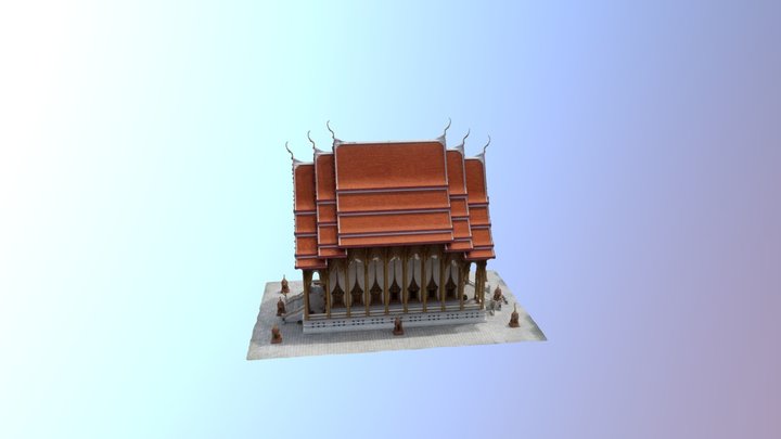 4saladang Temple All Simplified 3d Mesh 3D Model