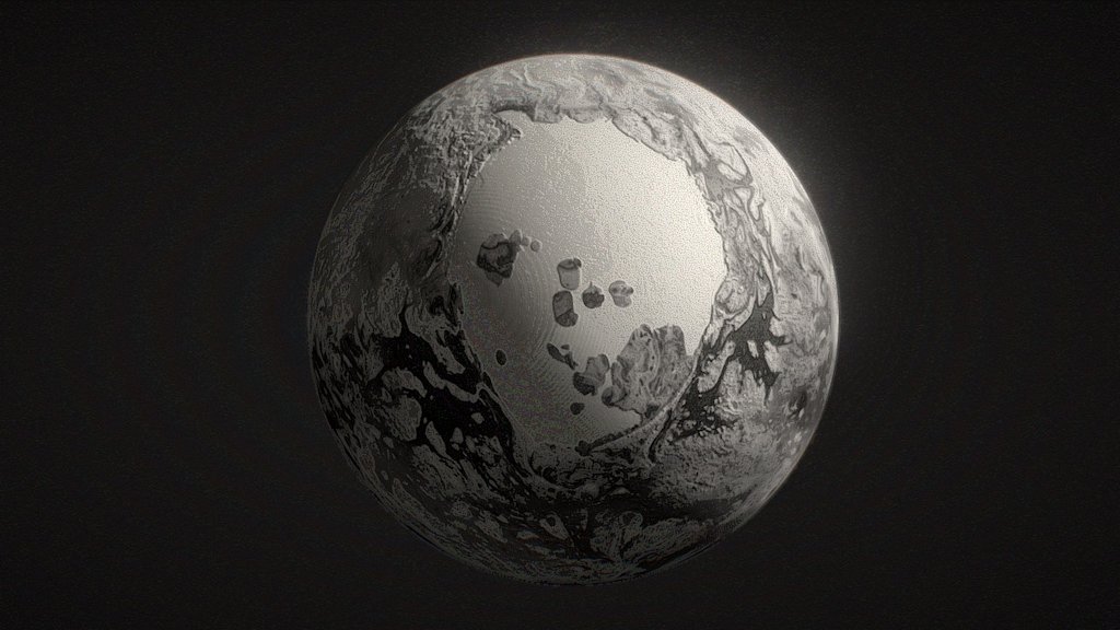 A POOL SHAPED MOON 3D model by Soufiane [dd6be22] Sketchfab