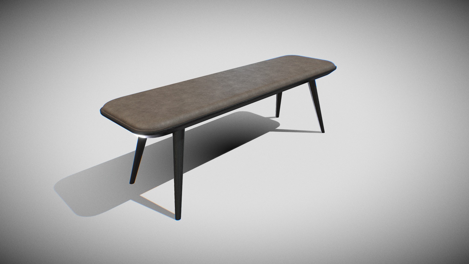 3D model Spine Wood Base Bench-Model 1717 v-02 - This is a 3D model of the Spine Wood Base Bench-Model 1717 v-02. The 3D model is about a wooden table with a white background.