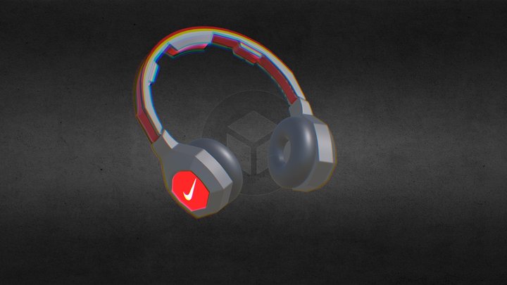 Headphones 3d High poly Nike 3D Model