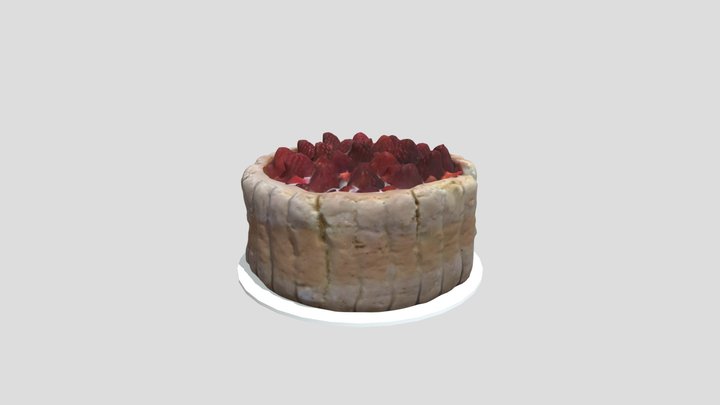 Strawberry Cake 3D Model