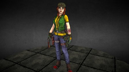 Borderlands Style Char 3D Model