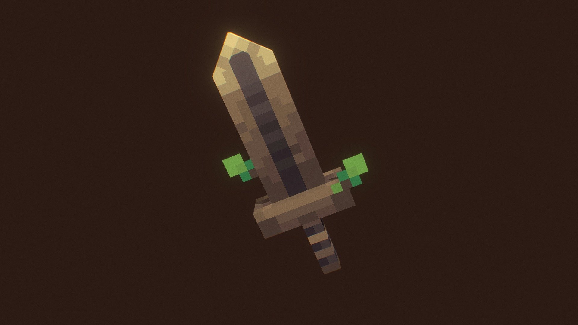 [MINECRAFT] Wooden sword - 3D model by ounzi [dd73af8] - Sketchfab