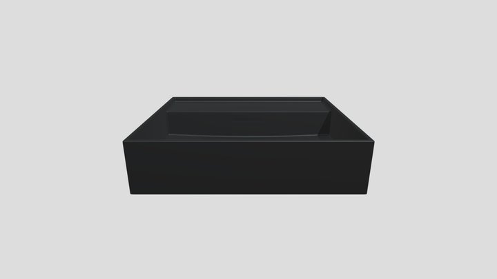 Laufen Kartell 20 X 18 Black Bathroom Sink 3D Model