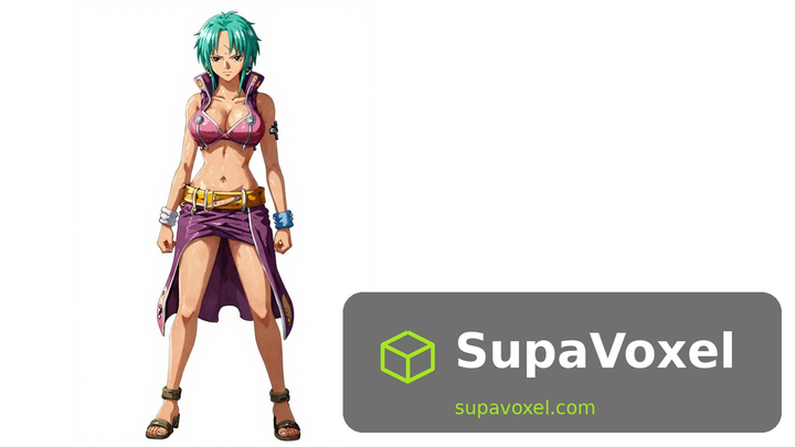 Anime Girl in Bikini - Image to 3D - SupaVoxel