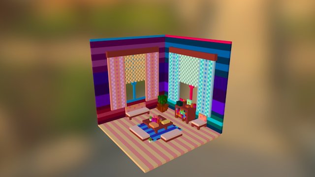 Living Space 3D Model